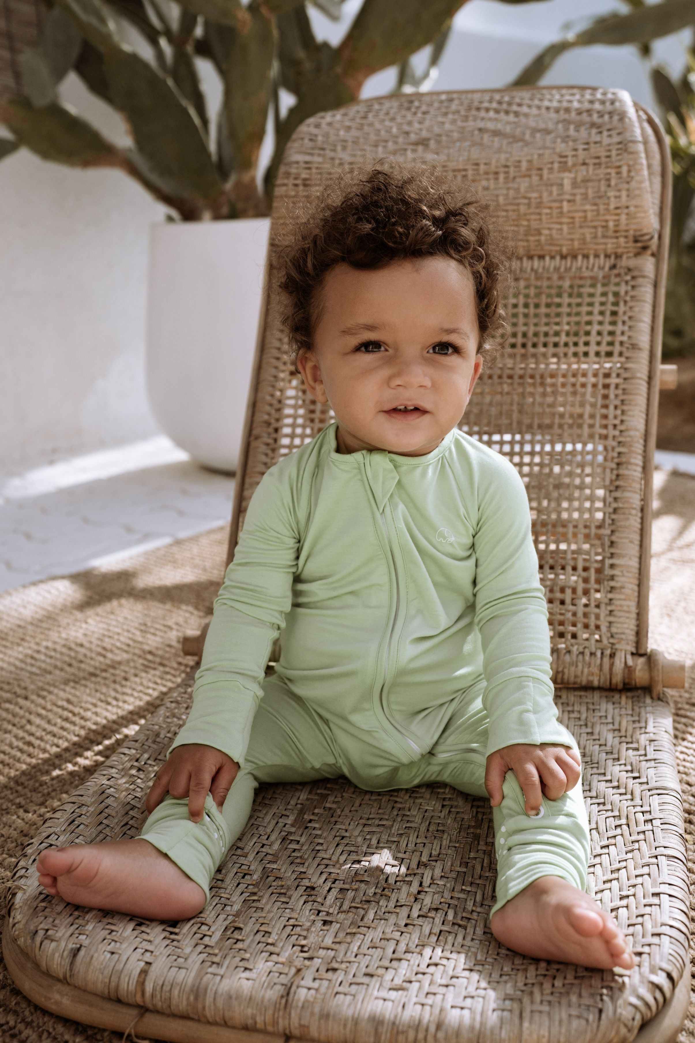 Organic Zipper Romper - Mint Green Organic Zipper Romper - Mint Green