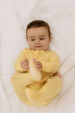 Organic Zipper Romper - Lemon