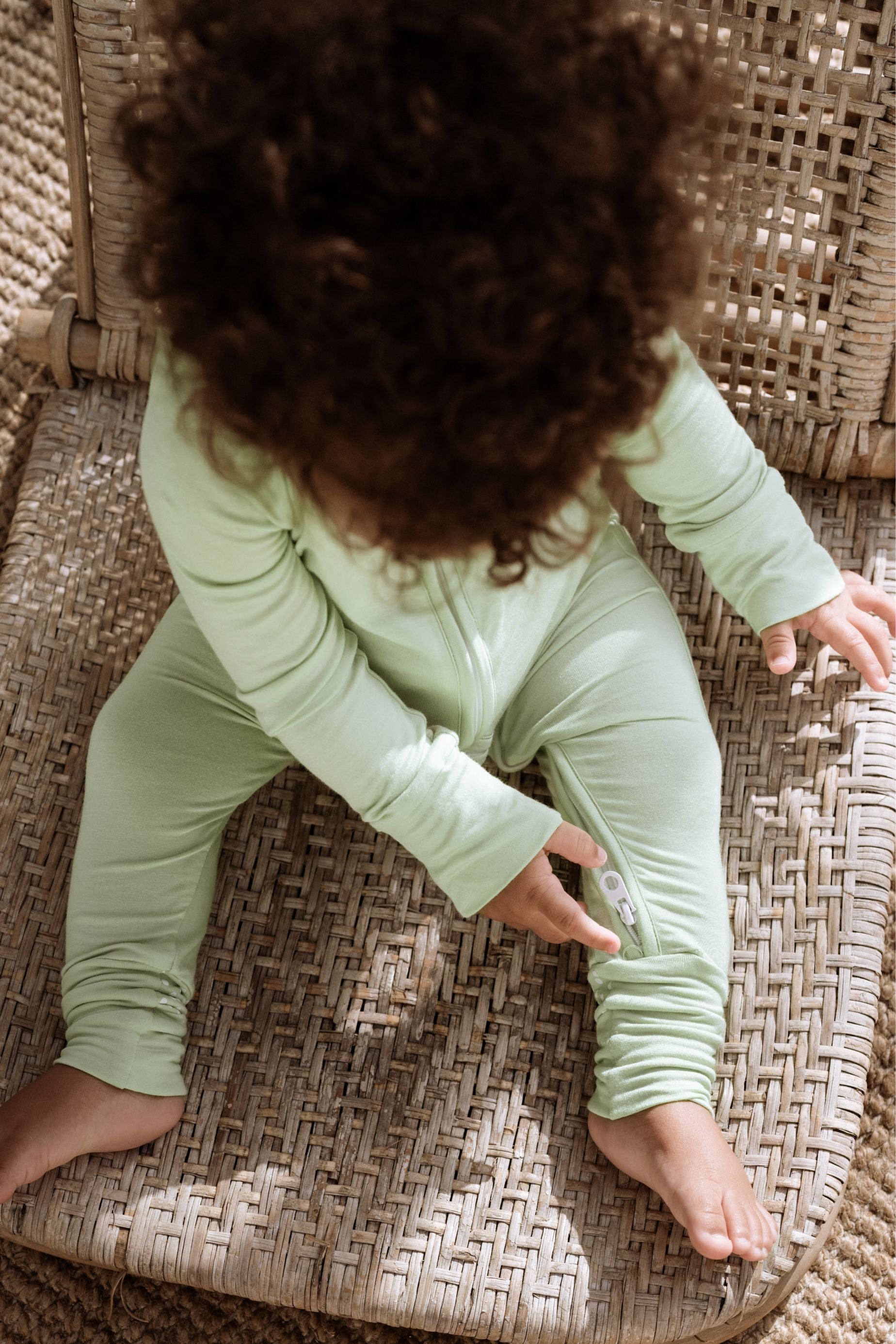 Organic Zipper Romper - Mint Green Organic Zipper Romper - Mint Green