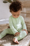 Organic Zipper Romper - Mint Green