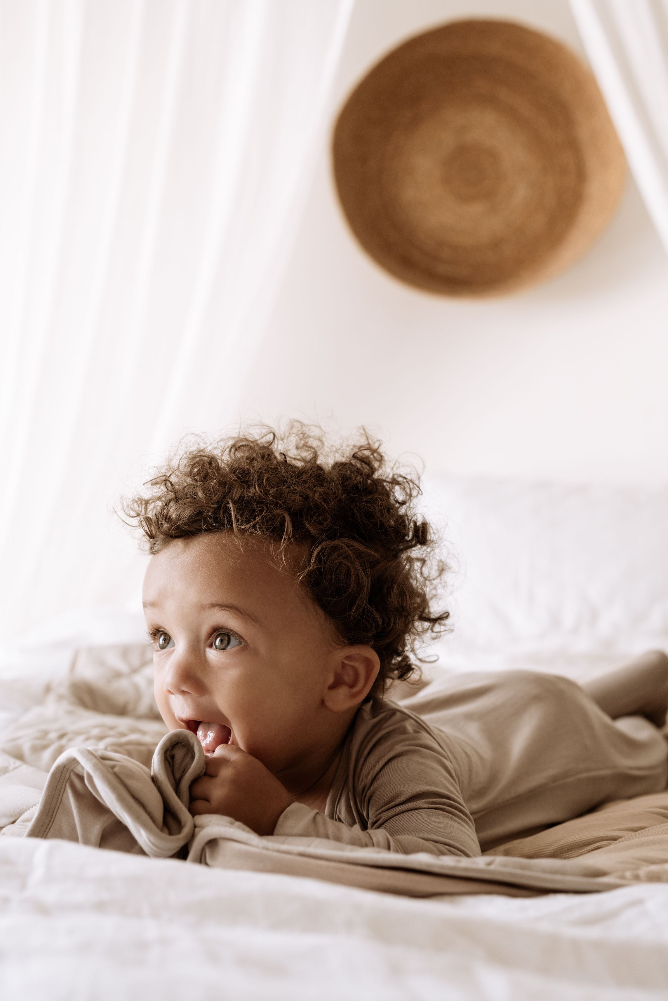 Organic Zipper Romper - Mocha Organic Zipper Romper - Mocha