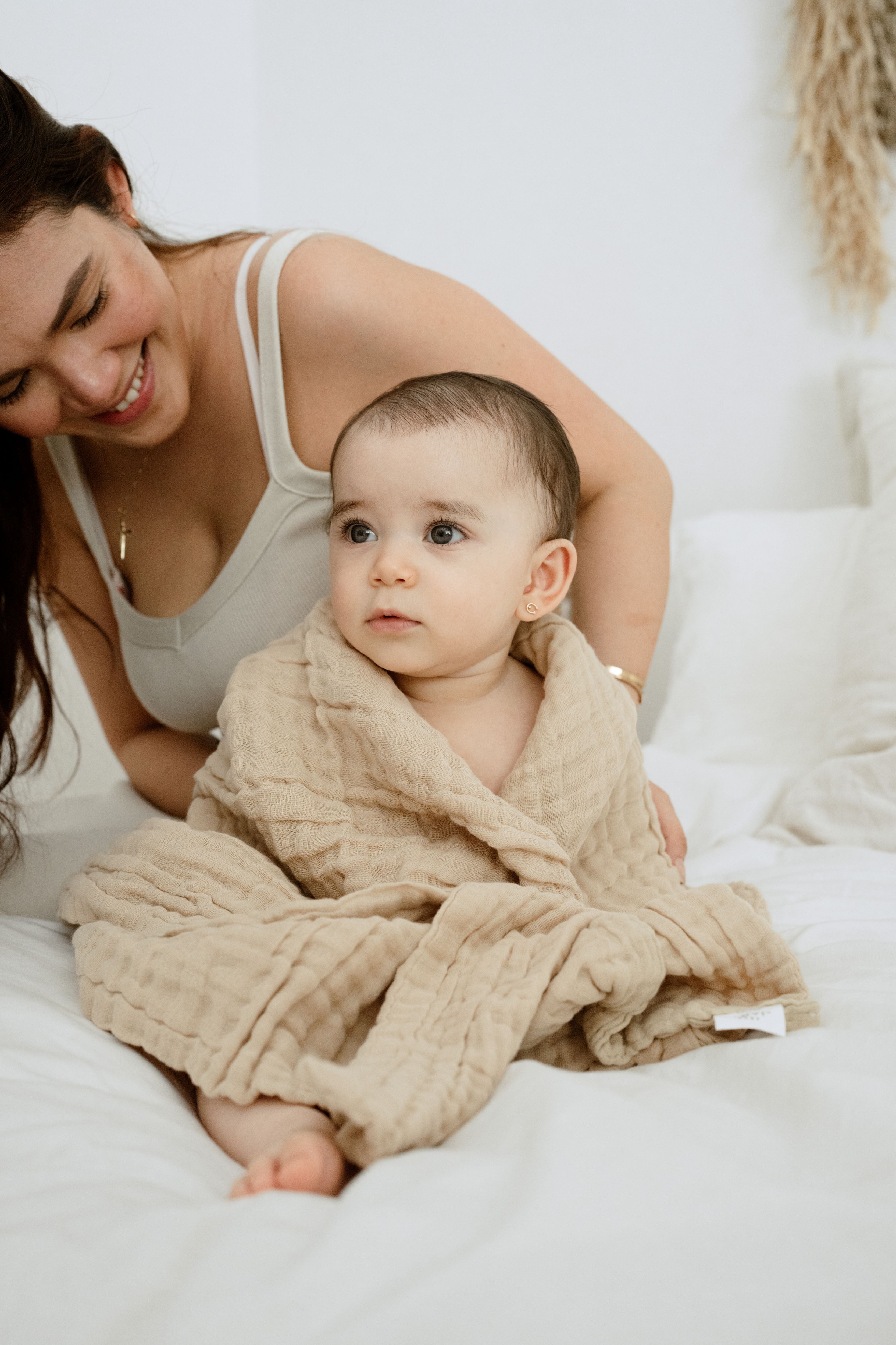 Muslin Bath Towel (6-layered) | Tan Brown Muslin Bath Towel (6-layered) | Tan Brown