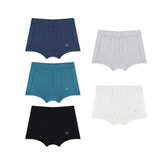 Organic Boys Bamboo Boxer Brief Underwear Set Of 3- Blue/White/Green