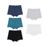 Organic Boys Bamboo Boxer Brief Underwear Set Of 3- Blue/White/Green