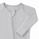 Organic Zipper Romper - Cloudy Grey