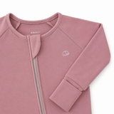 Organic Zipper Romper - Lilac
