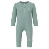 Organic Zipper Romper - Soft Sage