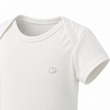 Organic Bamboo Spandex Bodysuit - Daisy White