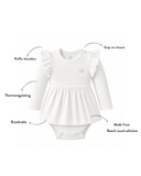 Modal Onesie Dress - White