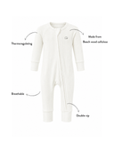 Modal Zipper Romper - White