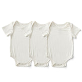 Set of 3 Spandex Bodysuit- White