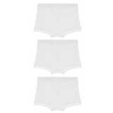 Organic Girls Bamboo Boxer Brief Underwear Set Of 3- White