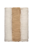 Set of 3- 100% Organic (6 layered) Muslin Bath Towel- Cloud & Sand