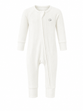 Modal Zipper Romper - White
