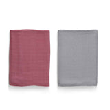 Organic Bamboo Muslin Swaddle | Set of 2 | Maroon and Moon