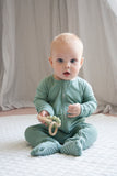 Organic Zipper Romper - Soft Sage