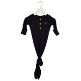 Organic Bamboo Knotted Gown Black