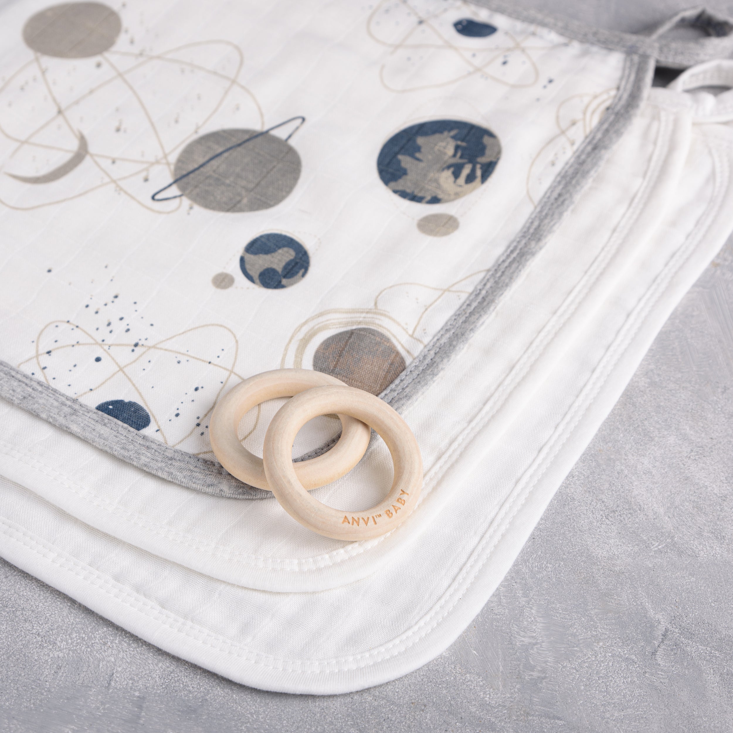 Set of 3 Organic Bamboo Face Cloth - Dreamy Space Set of 3 Organic Bamboo Face Cloth - Dreamy Space