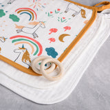 Set of 3 Organic Bamboo Face Cloth - Unicorn