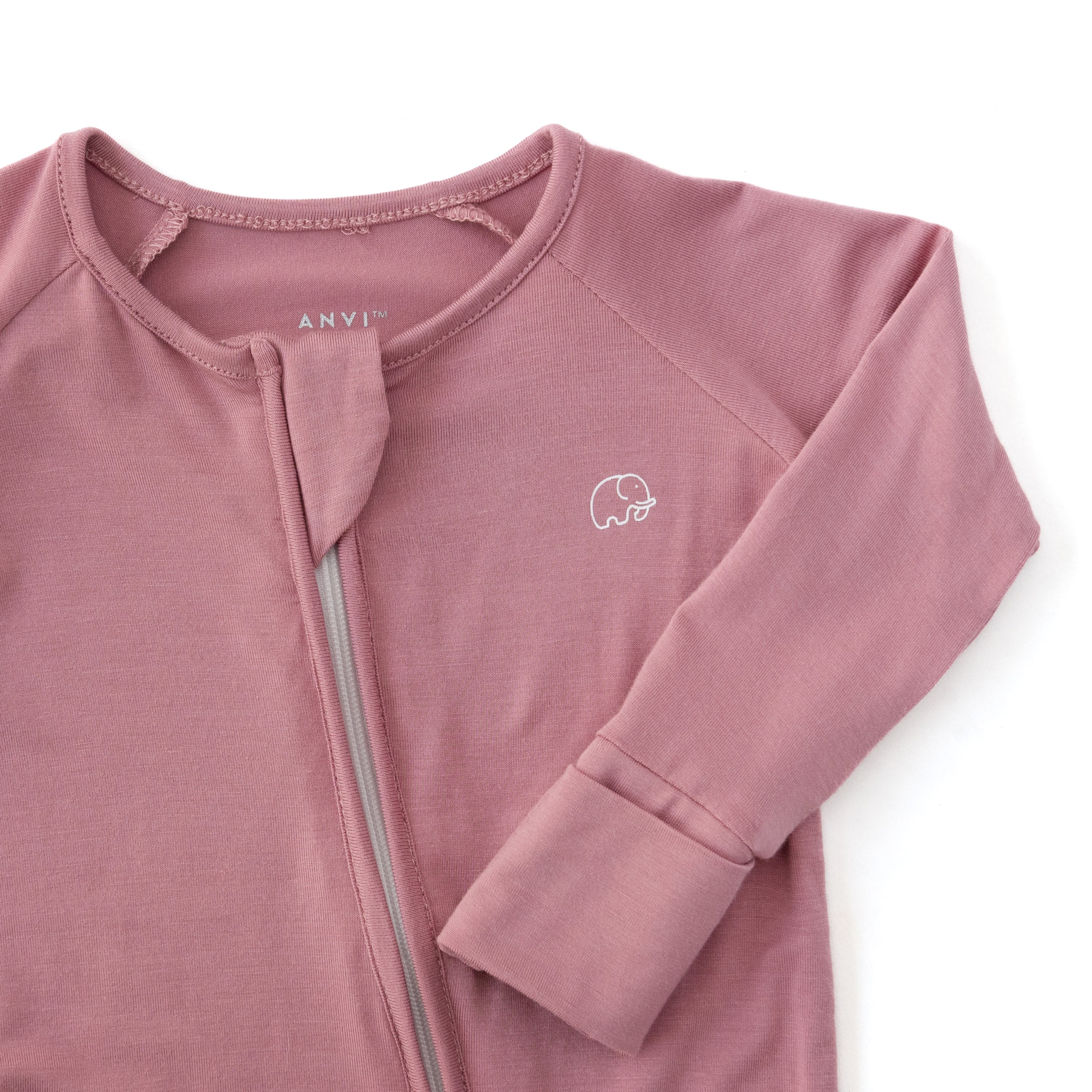 Organic Zipper Romper - Lilac Organic Zipper Romper - Lilac