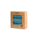 Set of 3 Organic Bamboo Burp & Bib Cloth - Emerald Blue