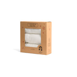 Set of 3 Organic Bamboo Burp & Bib Cloth - White