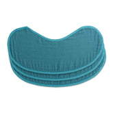 Set of 3 Organic Bamboo Burp & Bib Cloth - Emerald Blue