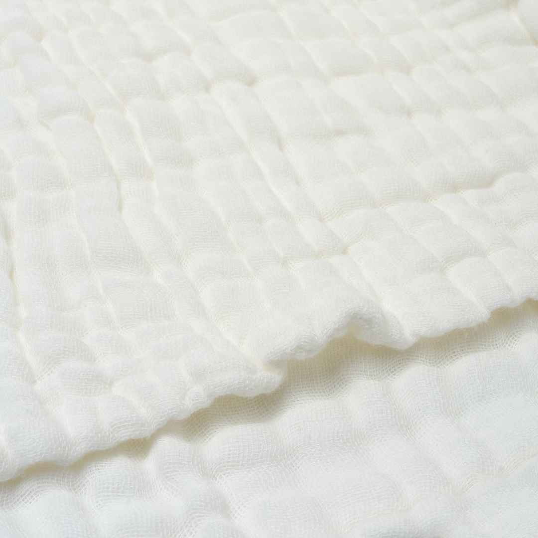 Muslin Bath Towel (6-layered) | Set of 2 (Green & White) Muslin Bath Towel (6-layered) | Set of 2 (Green & White)