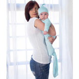 Organic Bamboo Knotted Gown & Beanie Set | Glacier