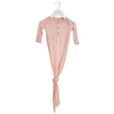 Organic Bamboo Knotted Gown Peach