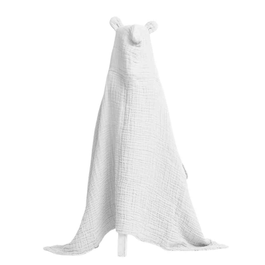 Hooded Muslin Bath Towel | White Lotus Hooded Muslin Bath Towel | White Lotus