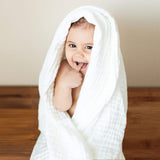 Muslin Bath Towel (6-layered) | Set of 2 (Green & White)
