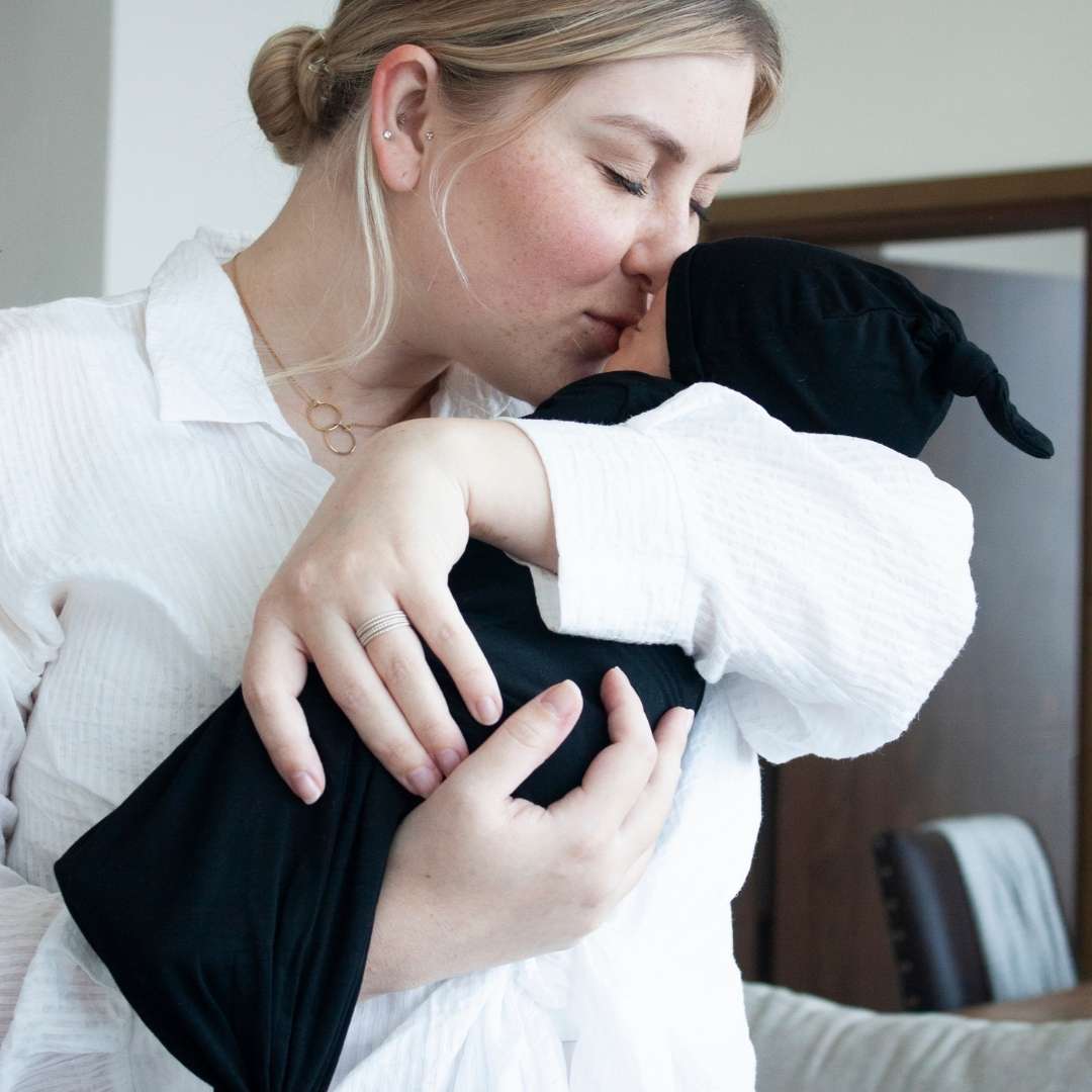 Organic Bamboo Knotted Gown Black Organic Bamboo Knotted Gown Black