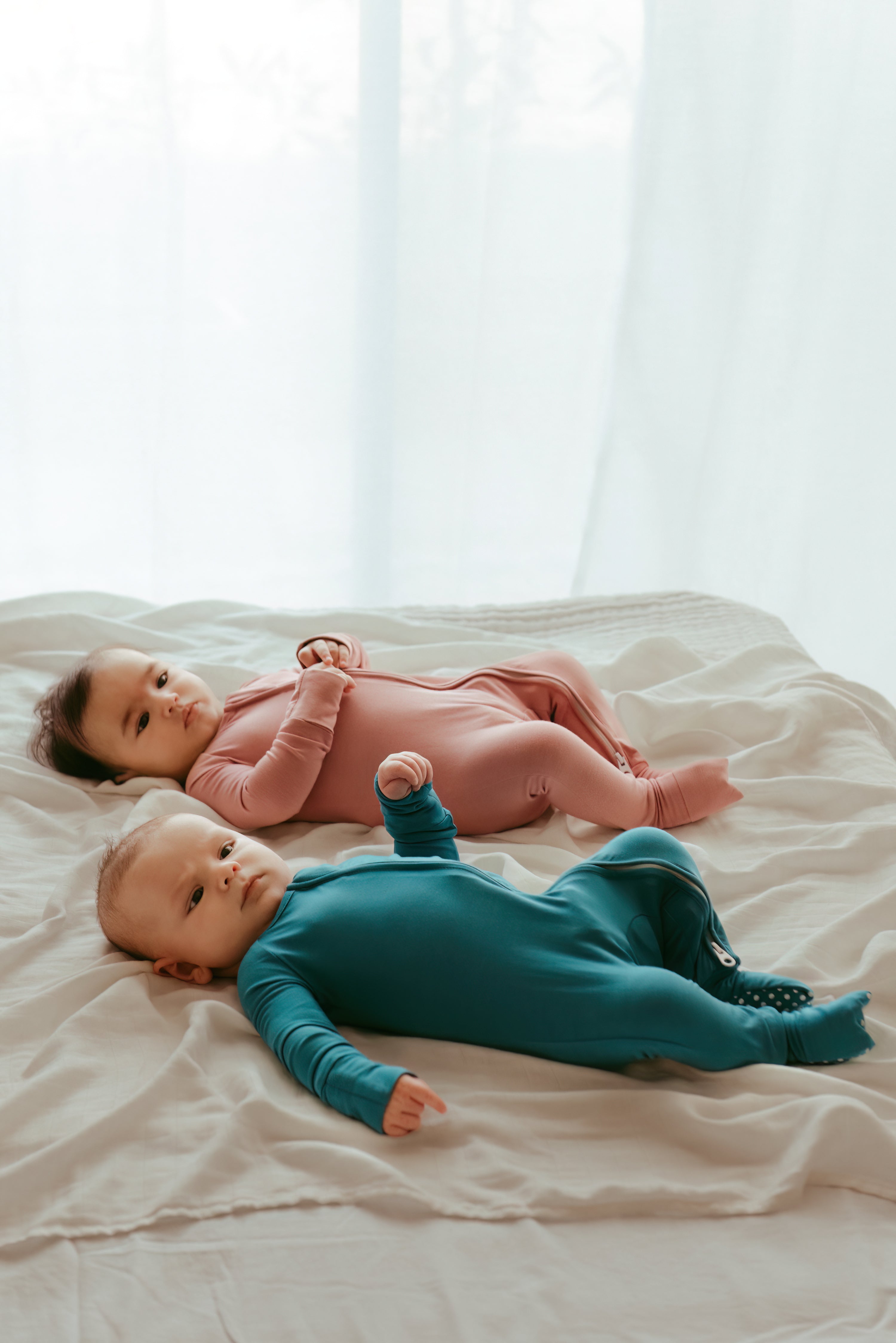 Organic Zipper Romper - Deep Blue Organic Zipper Romper - Deep Blue