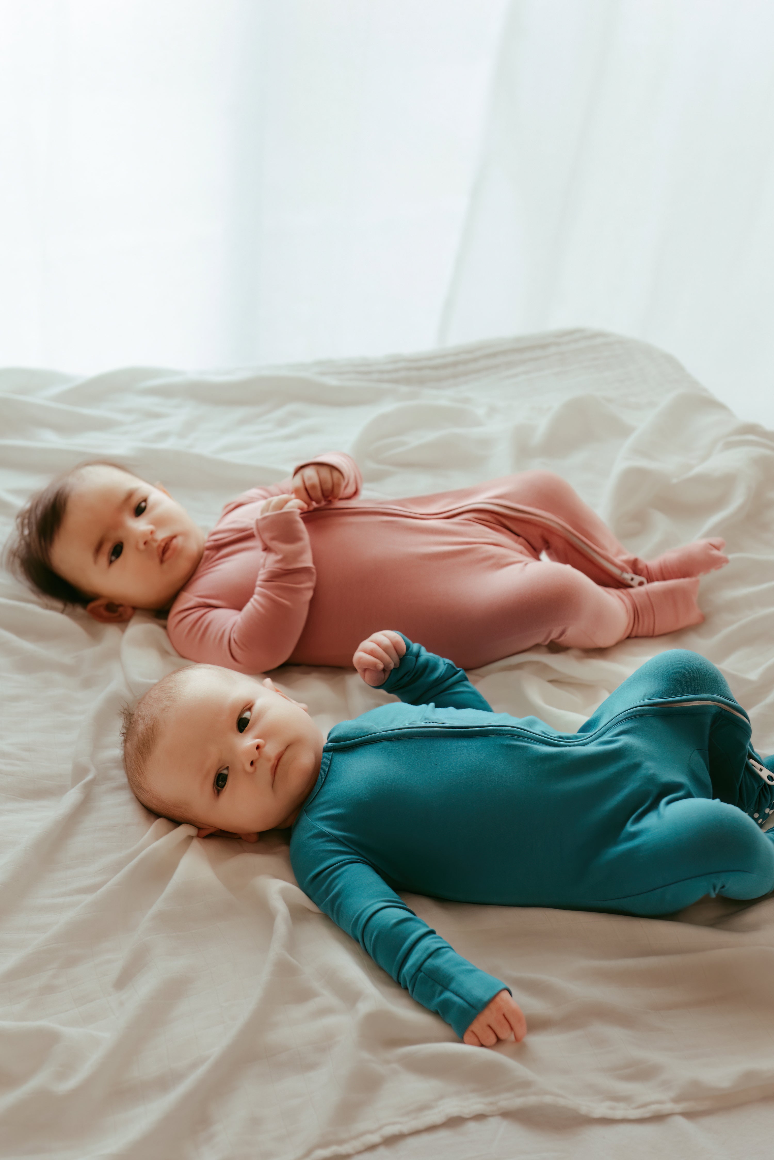 Organic Zipper Romper - Deep Blue Organic Zipper Romper - Deep Blue