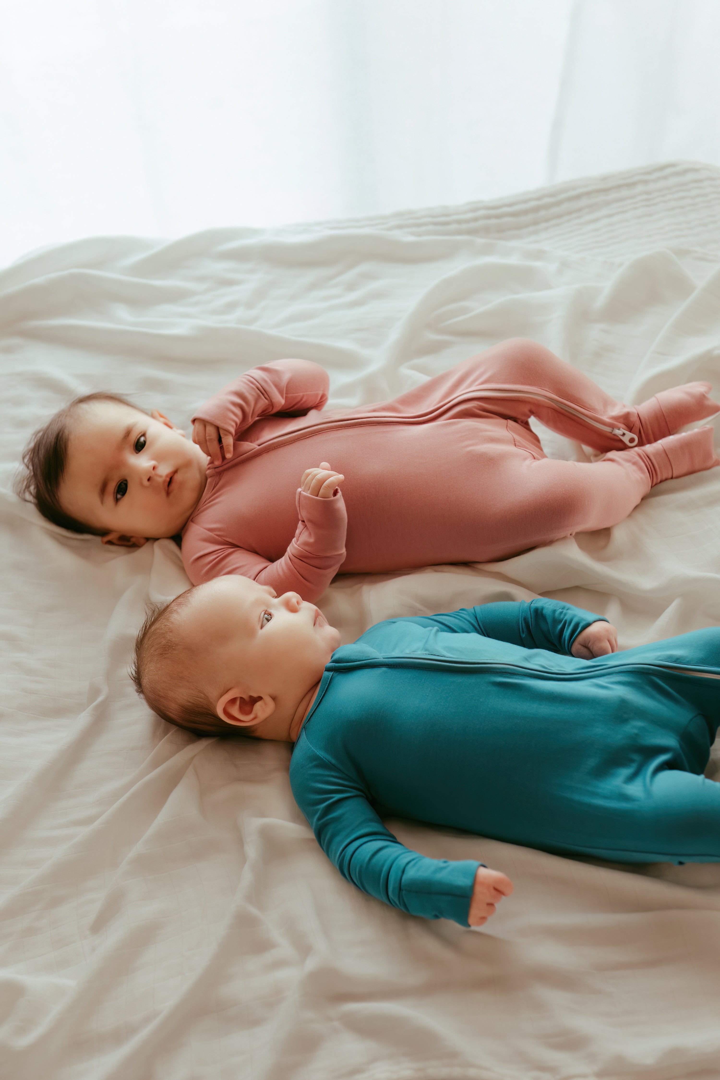 Organic Zipper Romper - Deep Blue Organic Zipper Romper - Deep Blue