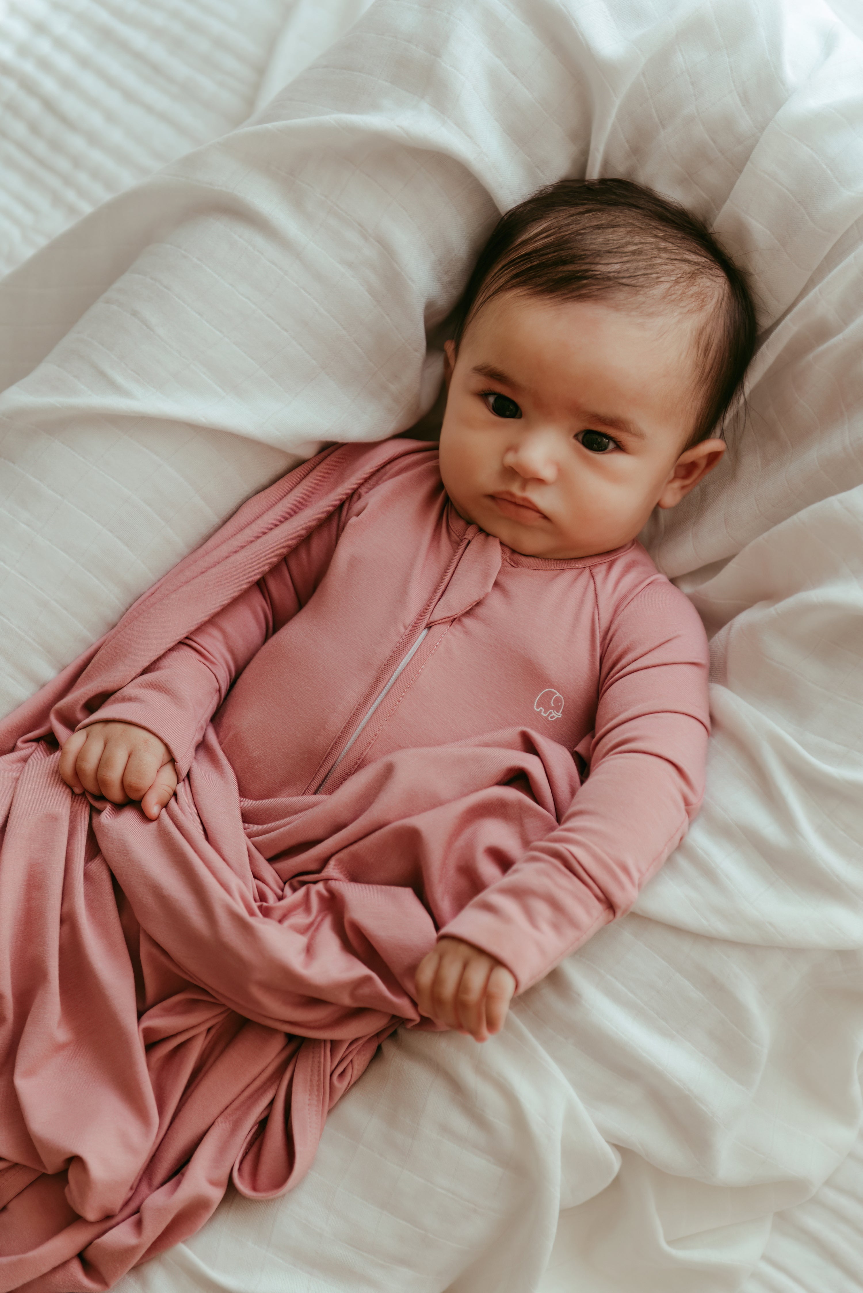 Organic Zipper Romper - Lilac Organic Zipper Romper - Lilac