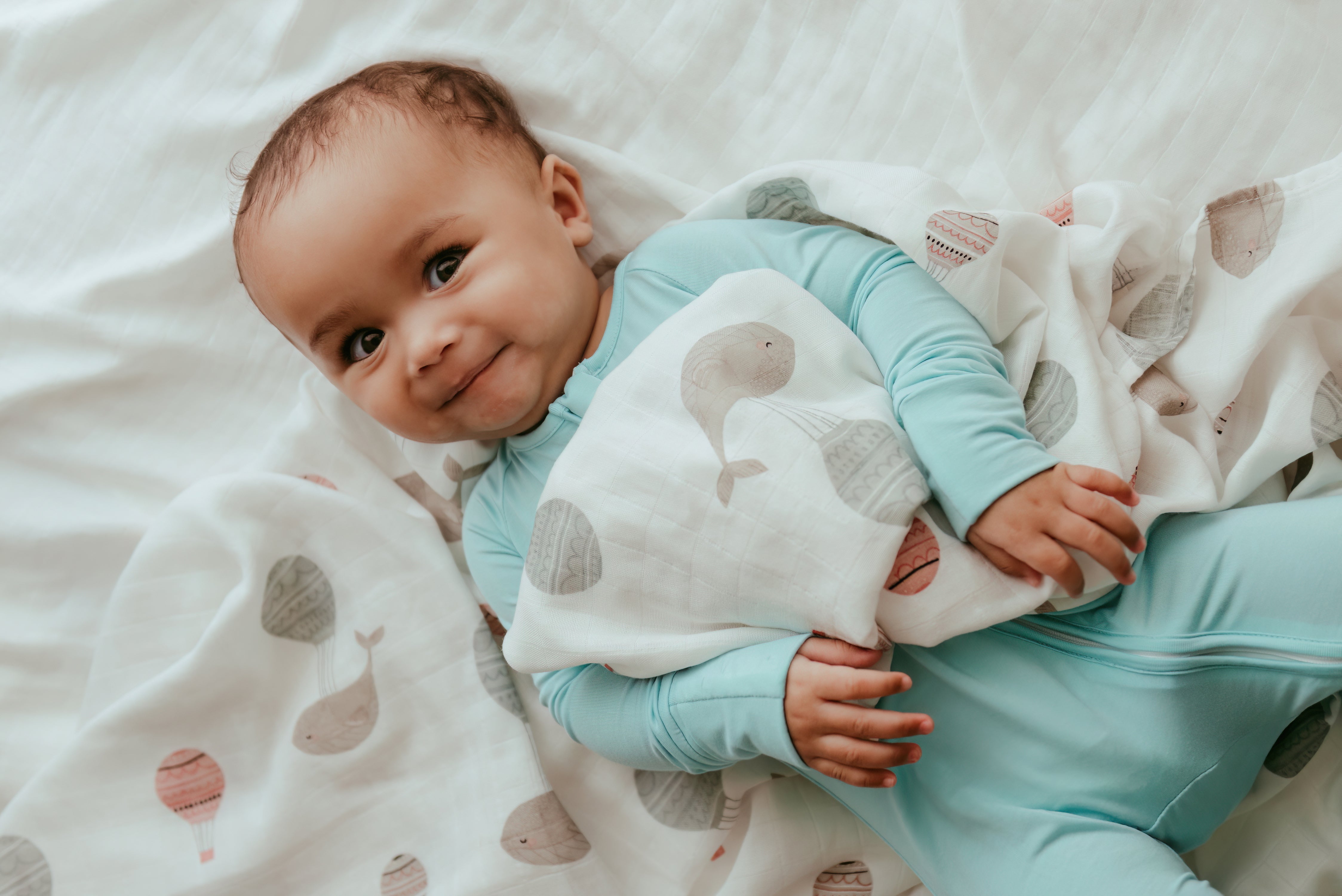 Organic Zipper Romper - Glacier Blue Organic Zipper Romper - Glacier Blue