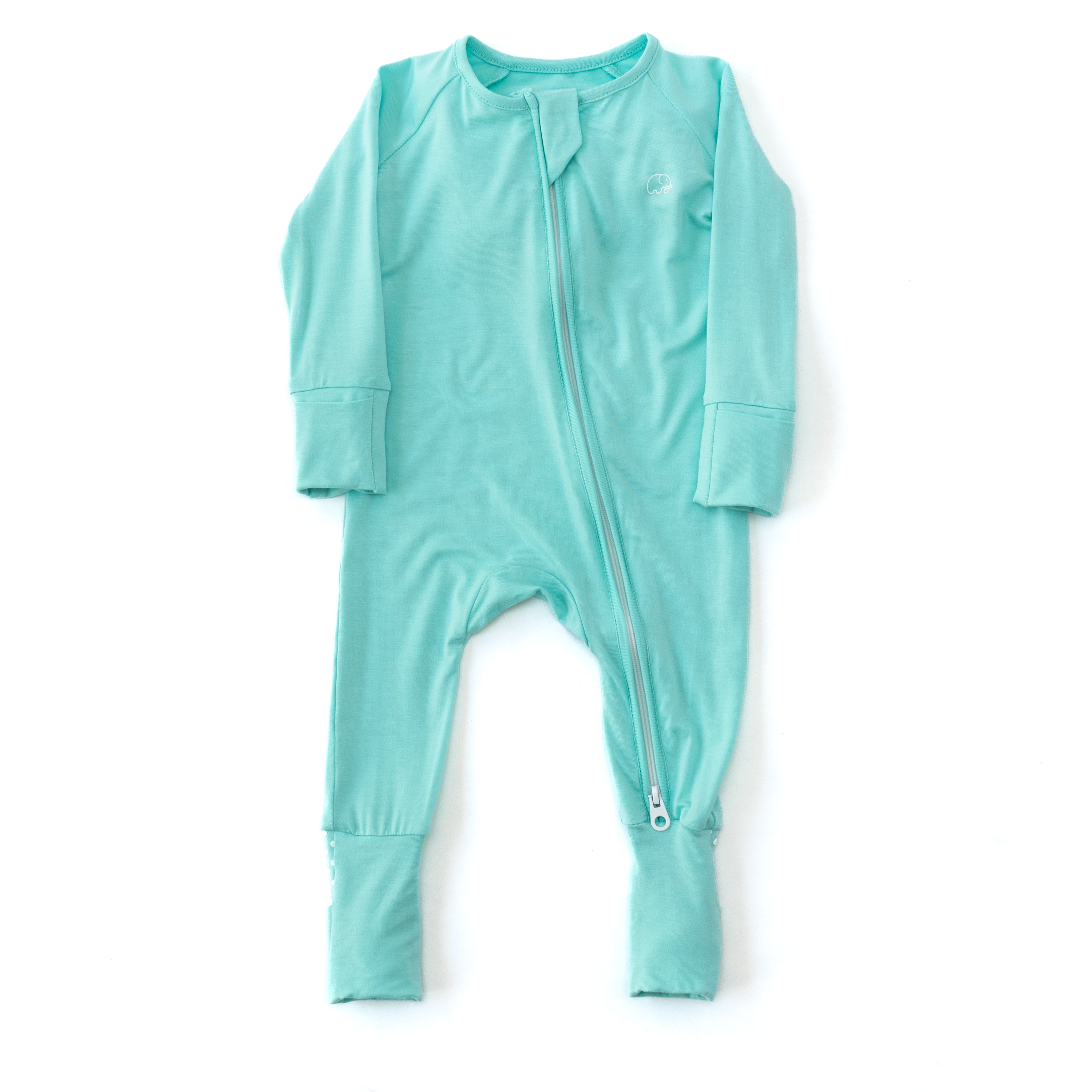 Organic Zipper Romper - Glacier Blue Organic Zipper Romper - Glacier Blue