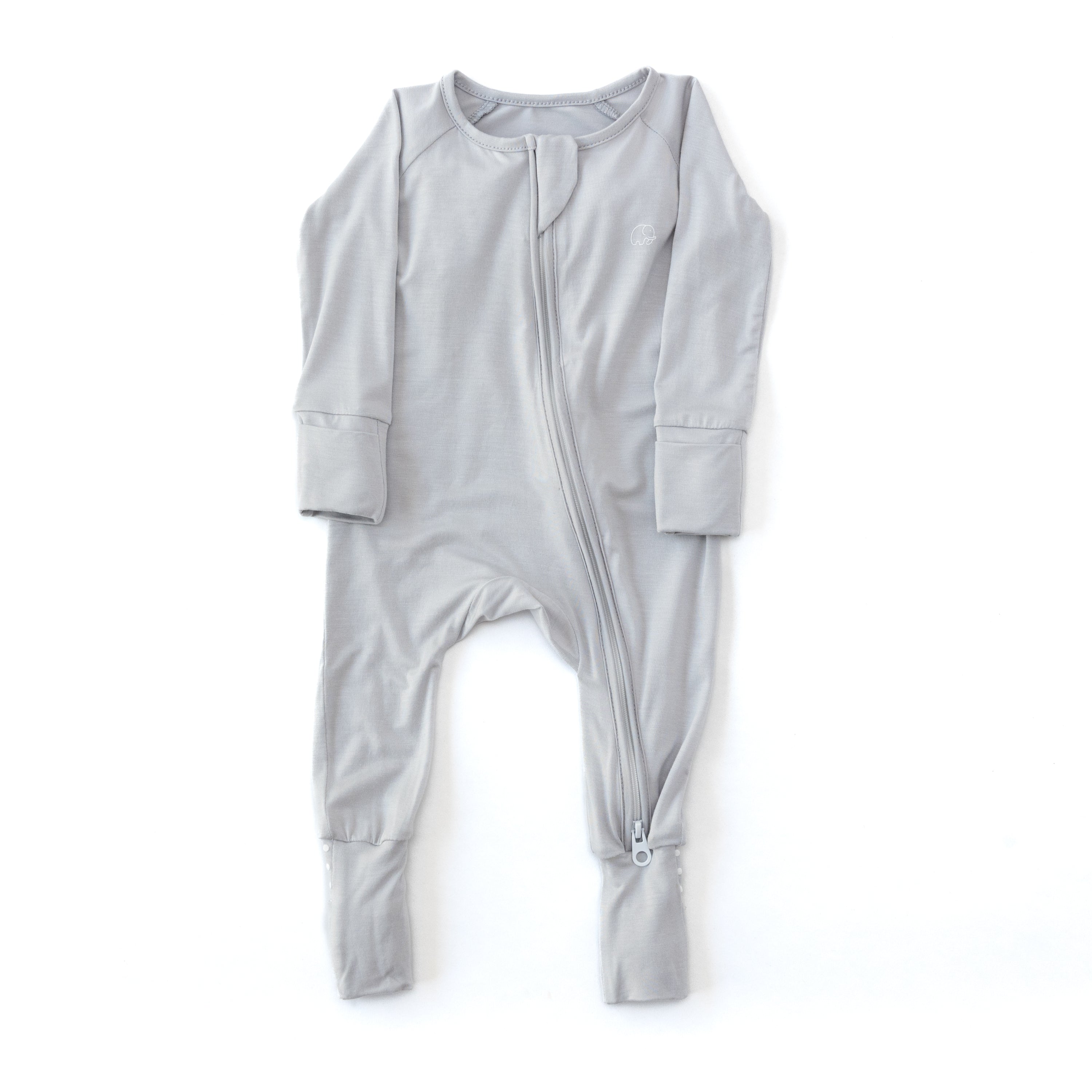 Zipper Romper - Cloudy Grey Zipper Romper - Cloudy Grey
