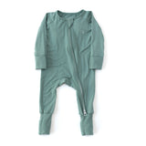 Organic Zipper Romper - Soft Sage