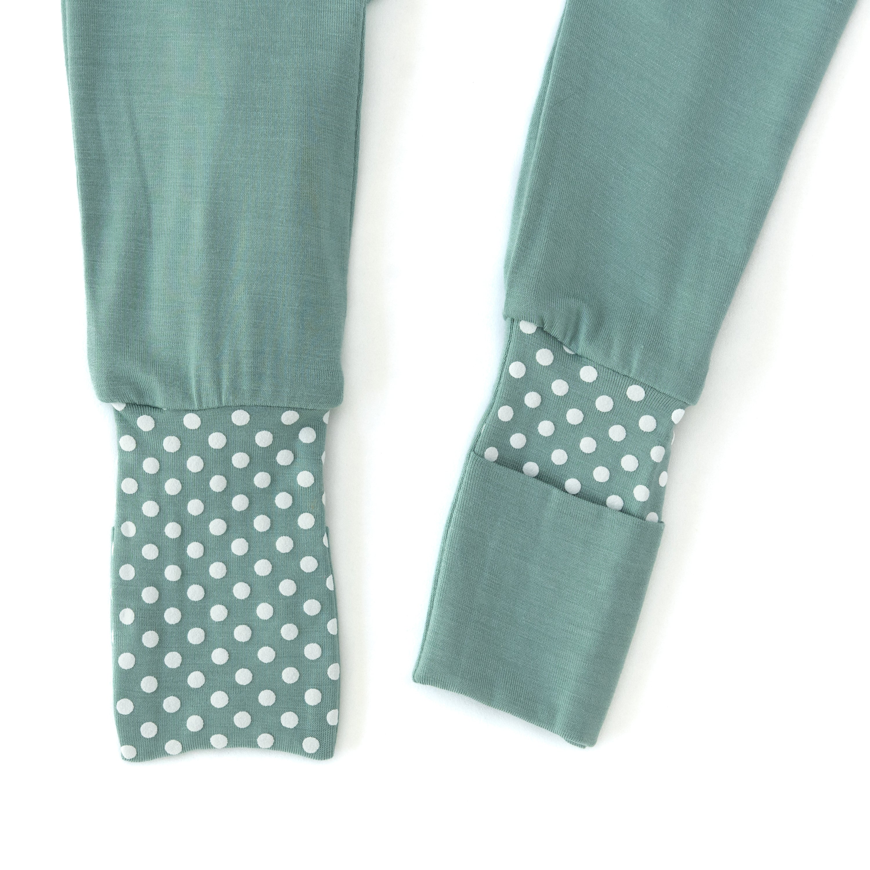 Organic Zipper Romper - Soft Sage Organic Zipper Romper - Soft Sage