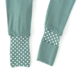 Organic Zipper Romper - Soft Sage