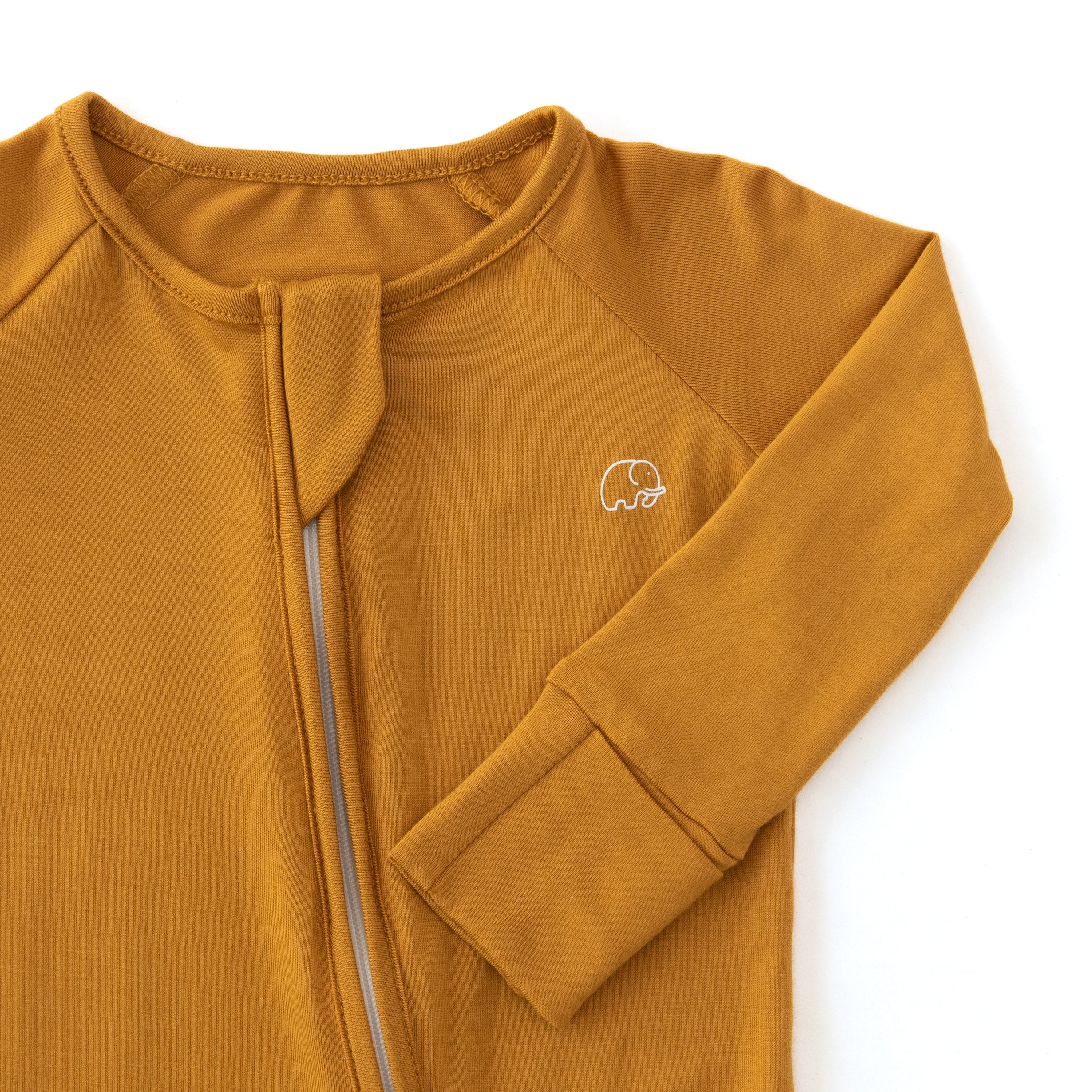 Organic Zipper Romper - Mustard Organic Zipper Romper - Mustard