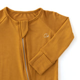 Organic Zipper Romper - Mustard