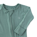 Organic Zipper Romper - Soft Sage