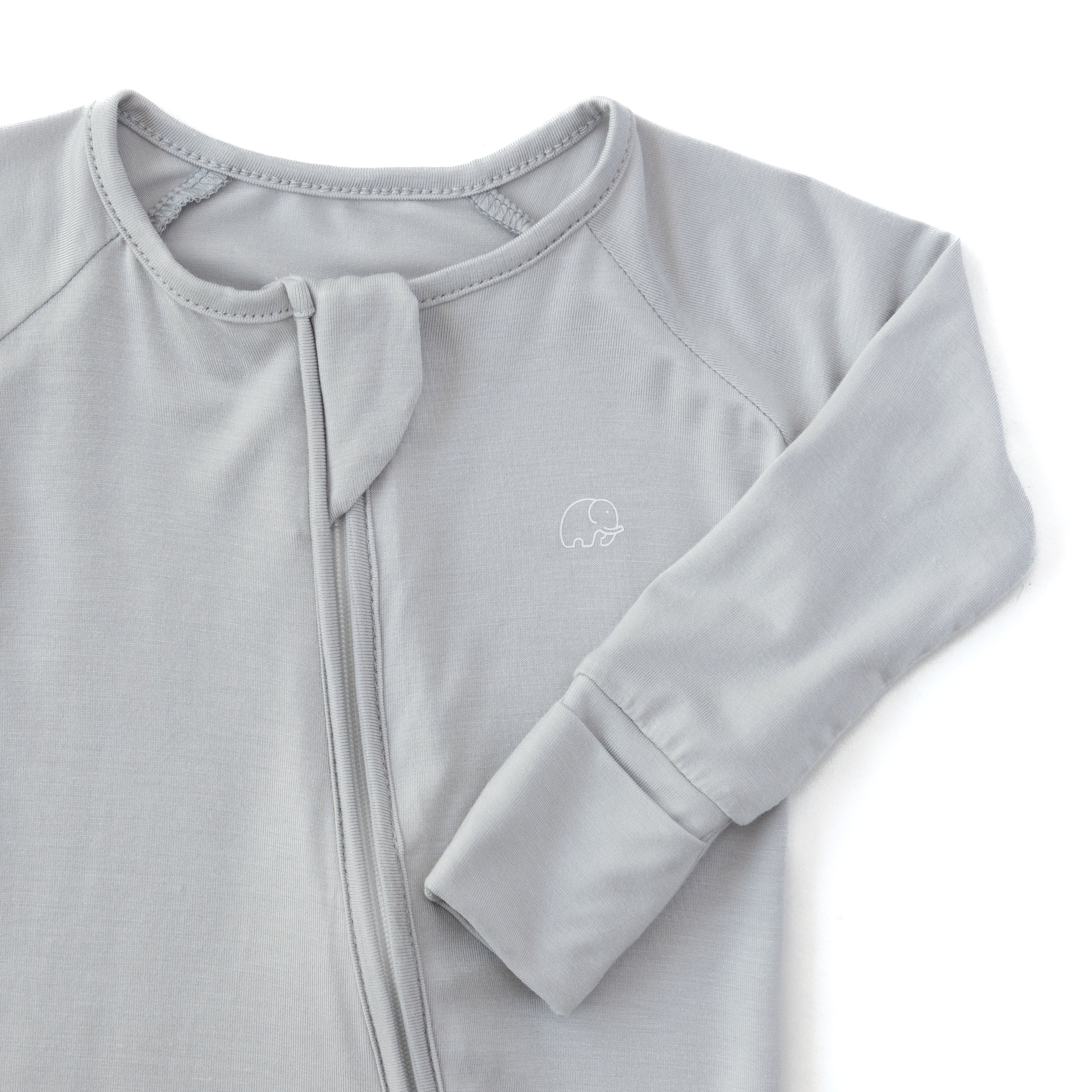 Organic Zipper Romper - Cloudy Grey Organic Zipper Romper - Cloudy Grey