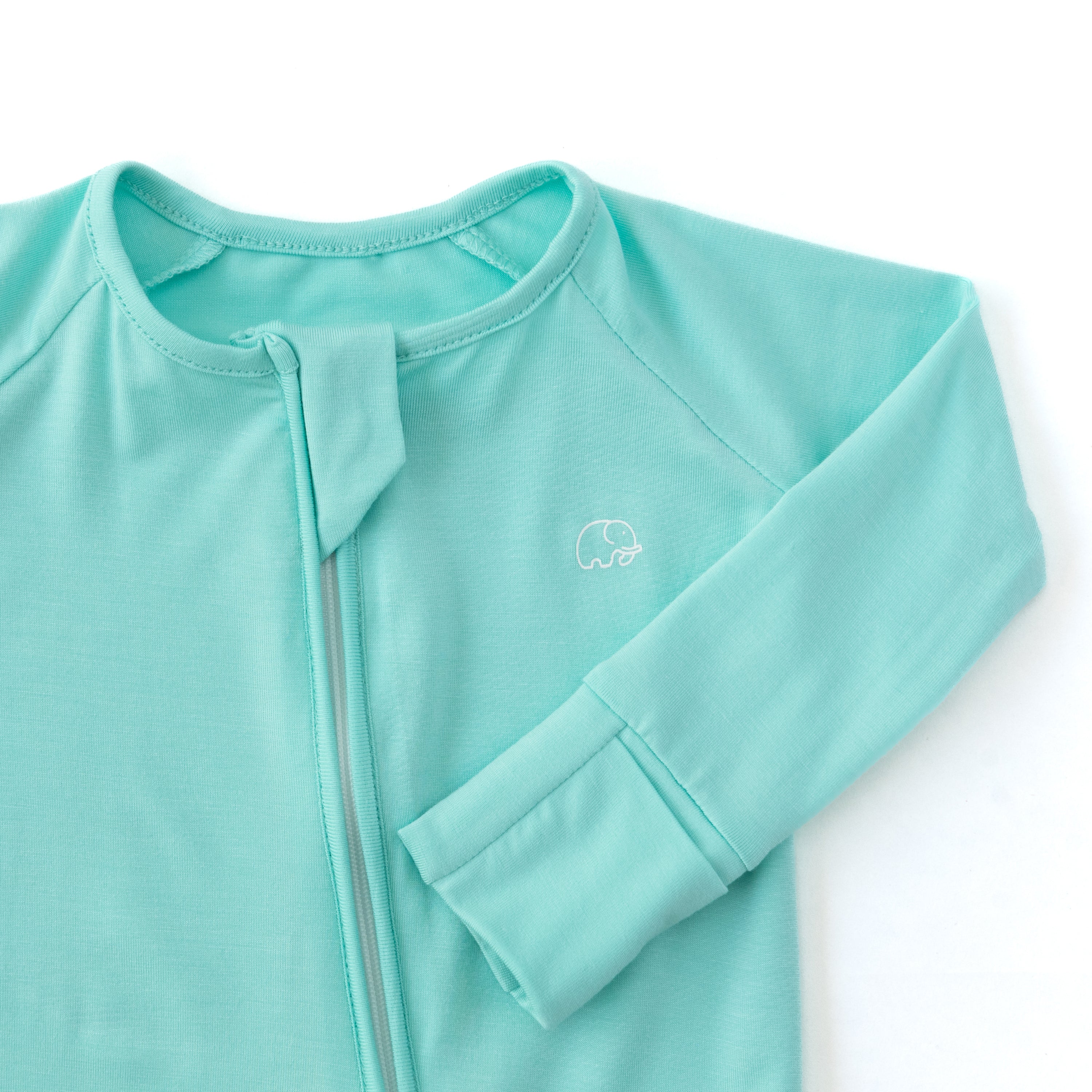 Organic Zipper Romper - Glacier Blue Organic Zipper Romper - Glacier Blue