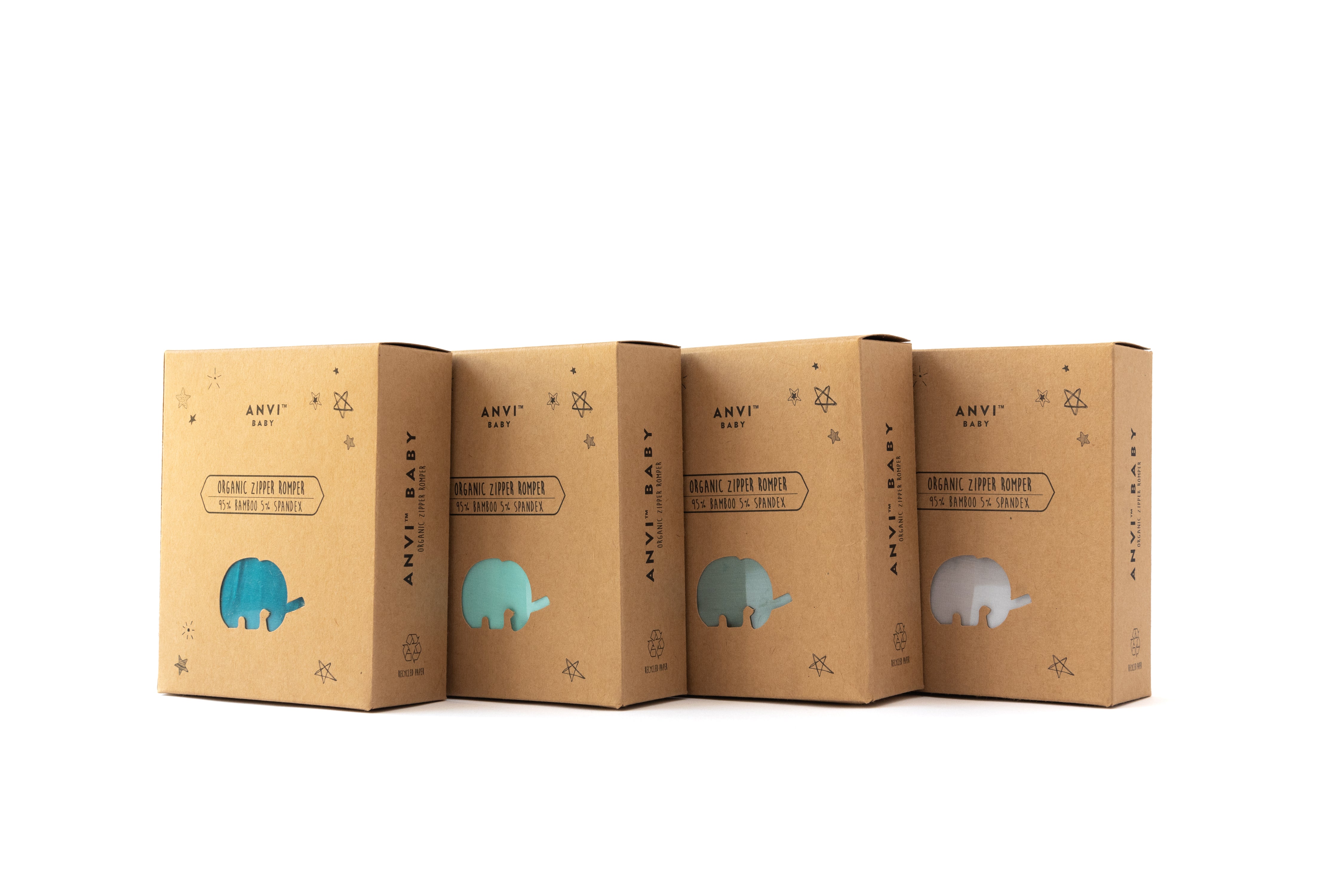 Organic Zipper Romper - Deep Blue Organic Zipper Romper - Deep Blue