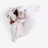 Organic Bamboo Muslin Swaddle | Genteel Flamingo